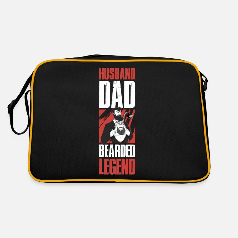 Husband Dad Bearded Legend Bart Geschenk Retro Tasche