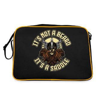 Its Not A Beard Its A Saddle Beard Gift - Retro Bag - black/gold - Back