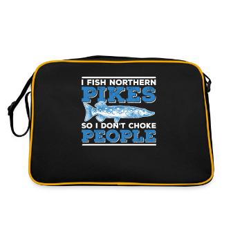 Humour amusant pour pêche au brochet du Nord pour - Sac Retro - noir/or - Dos