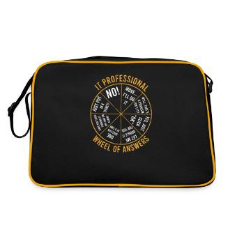 IT Professional Wheel of Answers - technician - Retro Bag - black/gold - Back