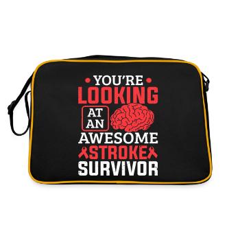 You’re Looking At An Awesome Stroke Survivor - Retro Bag - black/gold - Back