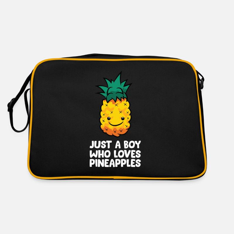 Just a Boy Who Loves Pineapples Retro Bag