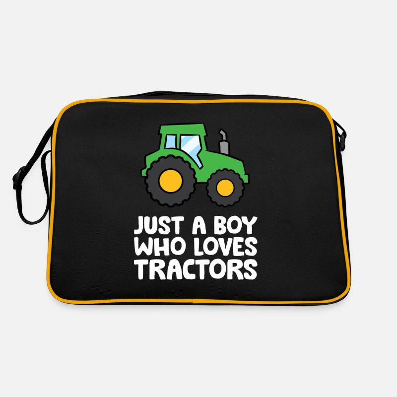 Juste un garçon qui aime les tracteurs Sac Retro