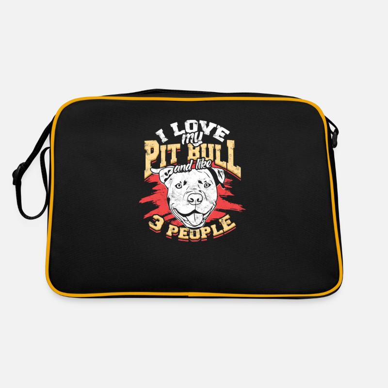J’adore mon pitbull et comme 3 personnes - pitbull Sac Retro