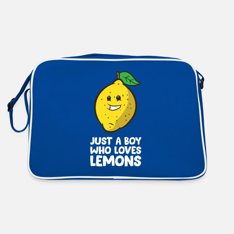 Nur ein Junge, der Zitronen liebt Retro Tasche