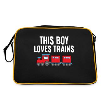 Ce garçon aime les trains - Sac Retro - noir/or - Dos