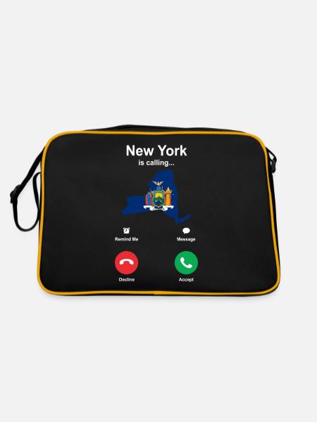Travel New York Gift - Retro Bag - black/gold - Back