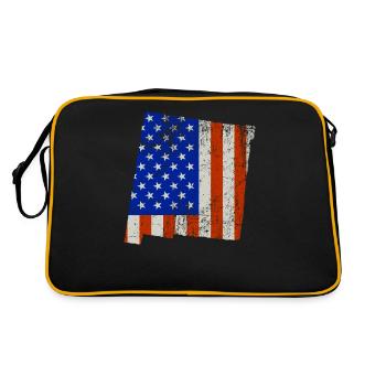 Nouveau-Mexique Home Usa drapeau cadeau - Sac Retro - noir/or - Dos