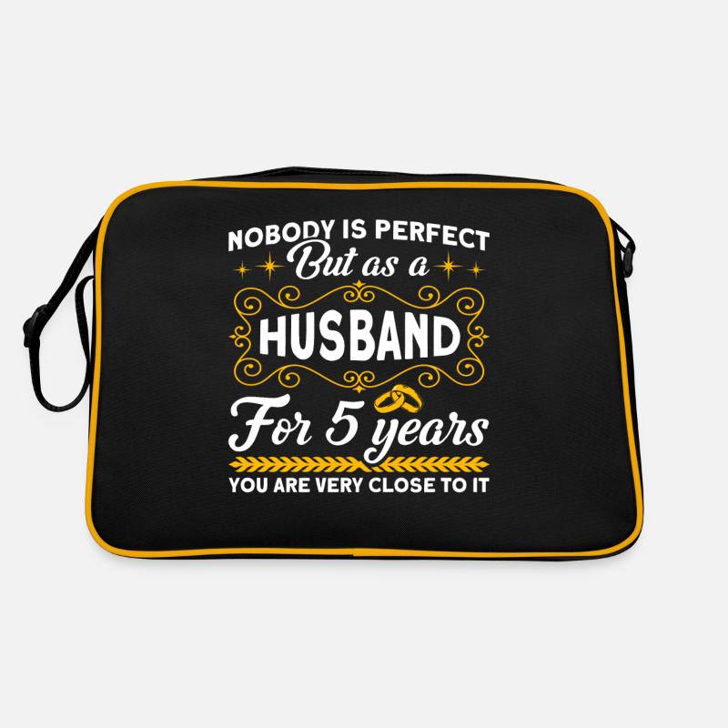 5. Hochzeitstag Paardesign 5 Jahre Ehe Retro Tasche