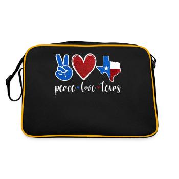 Peace Love Texas Pride Texan Texan - Retro Bag - black/gold - Back