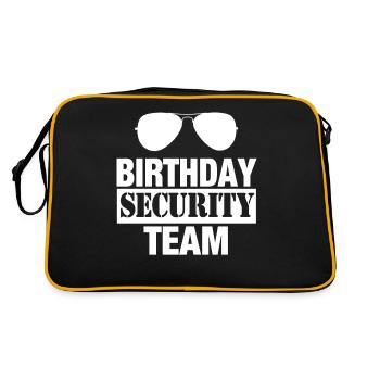 Birthday Security Team Security Security - Retro Bag - black/gold - Back