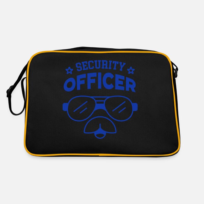Videur de sécurité Garde de sécurité Sécurité - Sac Retro - noir/or