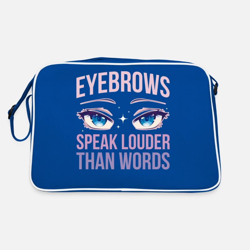 Eyebrows Speak Louder Makeup Artist Gift Retro Bag