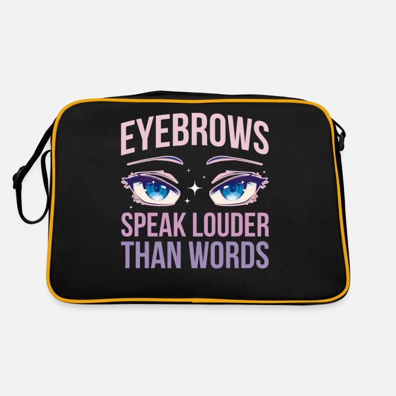 Les sourcils parlent plus fort Cadeau de maquilleur Sac Retro