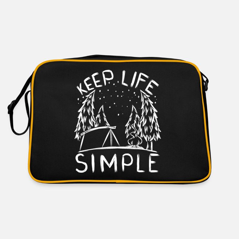 Camper Campsite Camp Keep Life Simple Camping Retro Bag