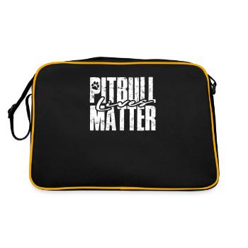 Pitbull Lives Matter - doggo - Retro Bag - black/gold - Back