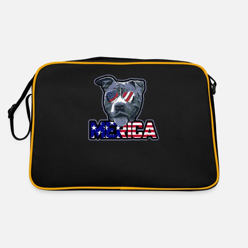 Merica - pitbull américain Sac Retro