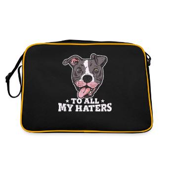 À tous mes haters - american pitbull terrier - Sac Retro - noir/or - Dos