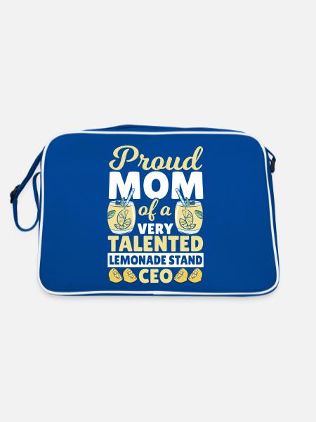 Proud Mom Of A Very Talented Lemonade Stand Ceo - Retro Bag - blue/white - Back