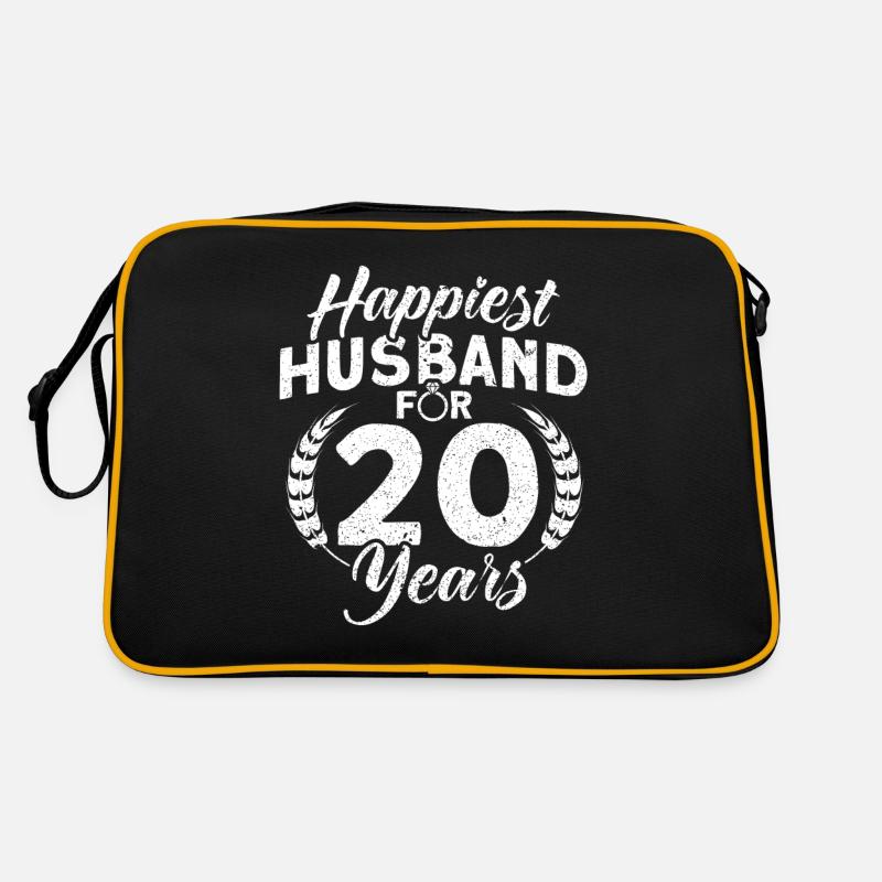 20e anniversaire de mariage Couple Design 20 ans de mariage Sac Retro