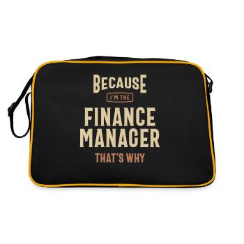 Finance Manager Job Occupation Birthday Worker - Retro Bag - black/gold - Back