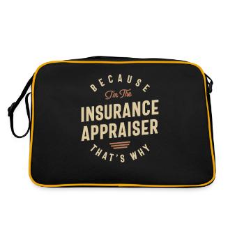 Insurance Appraiser Job Occupation Birthday Worker - Retro Bag - black/gold - Back