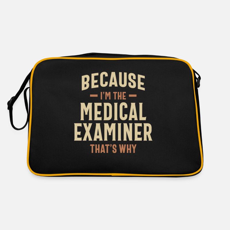 Gerichtsmediziner Job Beruf Geburtstagsarbeiter - Retro Tasche - Schwarz/Gold