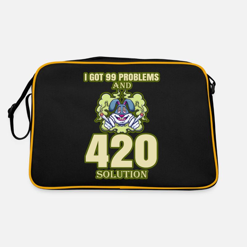 I Got 99 Problems And 420 Solutions Cannabis Weed Retro Tasche
