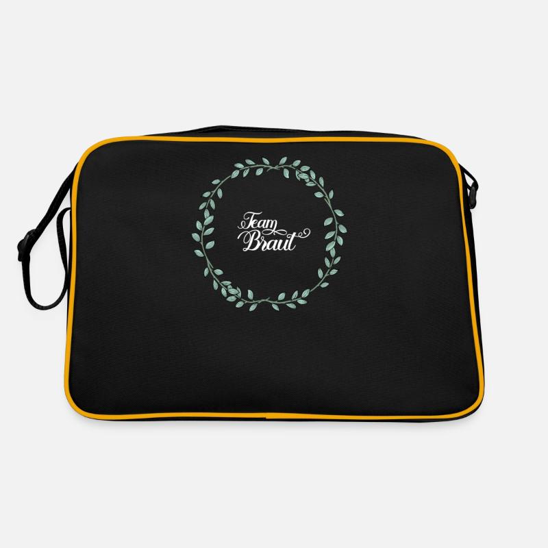 Team Braut I Blumenkranz Hochzeit Boho Stil Retro Tasche