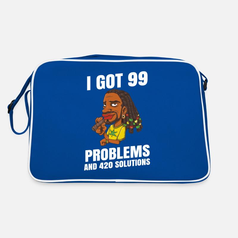 I Got 99 Problems And 420 Solutions Cannabis Weed Retro Bag