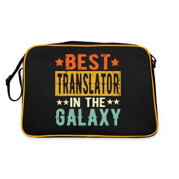 Meilleur traducteur de tous les temps - Sac Retro - noir/or - Dos