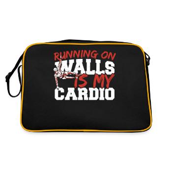 Courir sur les murs est mon parkour cardio freerunning - Sac Retro - noir/or - Dos