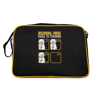 Bichon frise guide to training Sit down Fetch - Retro Bag - black/gold - Back