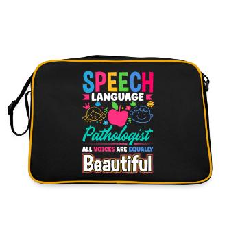 Speech Language Pathologist Pathology Speech - Retro Tasche - Schwarz/Gold - Hinten