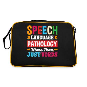 Speech Language Pathologist Speech Therapist - Retro Tasche - Schwarz/Gold - Hinten