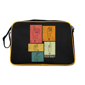 Orthophoniste Orthophonie Orthophonie ASL - Sac Retro - noir/or - Dos