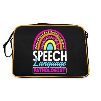 Speech Language Pathologist Speech Therapy - Retro Tasche - Schwarz/Gold - Hinten