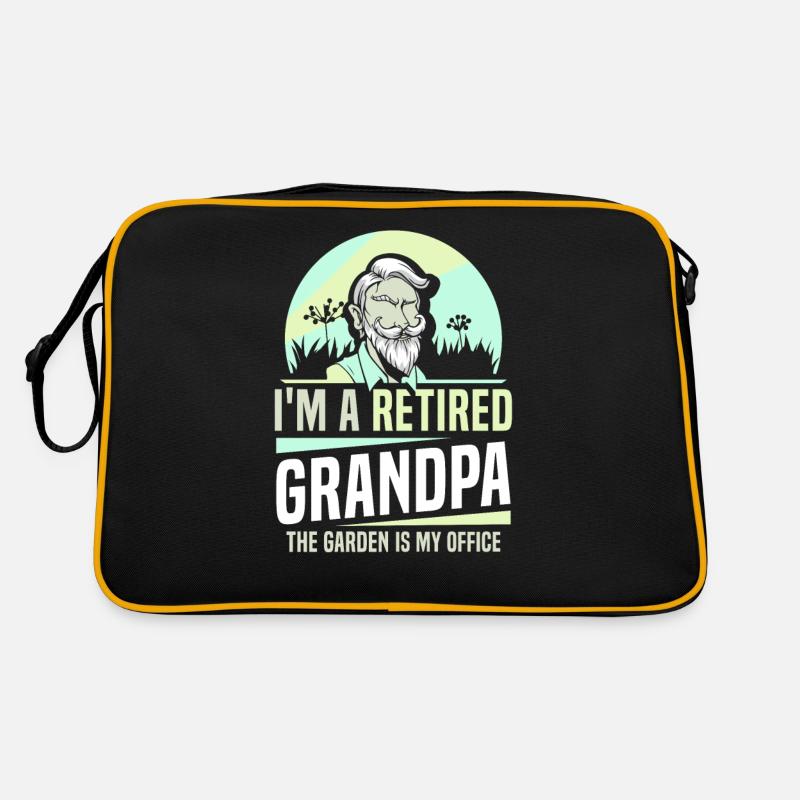 Bin Ein Opa Im Ruhestand Der Garten Ist Mein Büro Retro Tasche