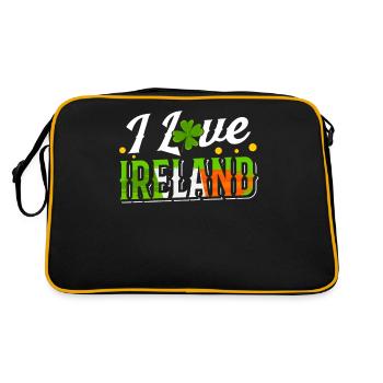 J’adore l’Irlande St. Patrick’s Day Irlandais - Sac Retro - noir/or - Dos