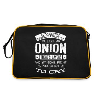 Cyber Security Professional Expert Ethical Hacker - Retro Tasche - Schwarz/Gold - Hinten