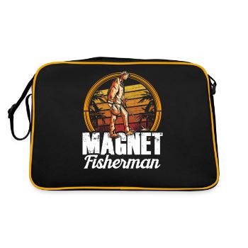 Magnetfischer Magnet Magnetfischen - Retro Tasche - Schwarz/Gold - Hinten