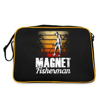 Magnetfischer Magnet Magnetfischen - Retro Tasche - Schwarz/Gold - Hinten