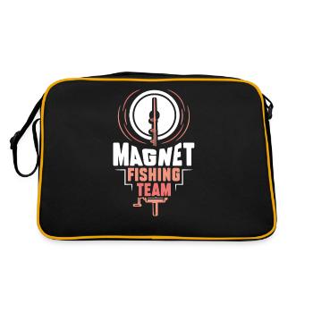 Magnet Fishing Team Magnetfischen Magnetfischer - Retro Tasche - Schwarz/Gold - Hinten