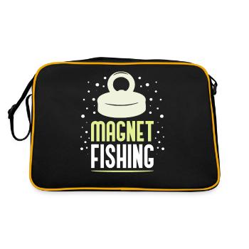 Magnetfischen Magnetfischer Magnet - Retro Tasche - Schwarz/Gold - Hinten