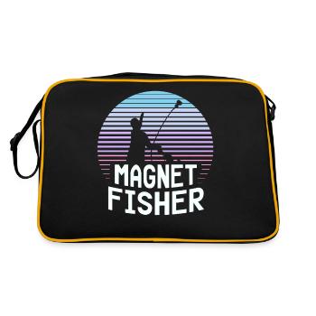 Magnetfischer Magnet Magnetfischen - Retro Tasche - Schwarz/Gold - Hinten