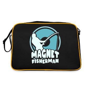 Magnetfischer Magnetfischen Magnet - Retro Tasche - Schwarz/Gold - Hinten