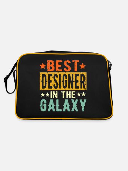 Best Designer ever Designer Gift - Retro Bag - black/gold - Back
