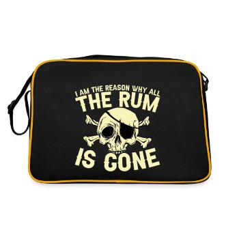 I Am The Reason Why All The Rum Is Gone - Retro Tasche - Schwarz/Gold - Hinten