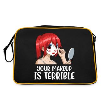 Your Makeup Is Terrible Makeup Artist Gift - Retro Bag - black/gold - Back