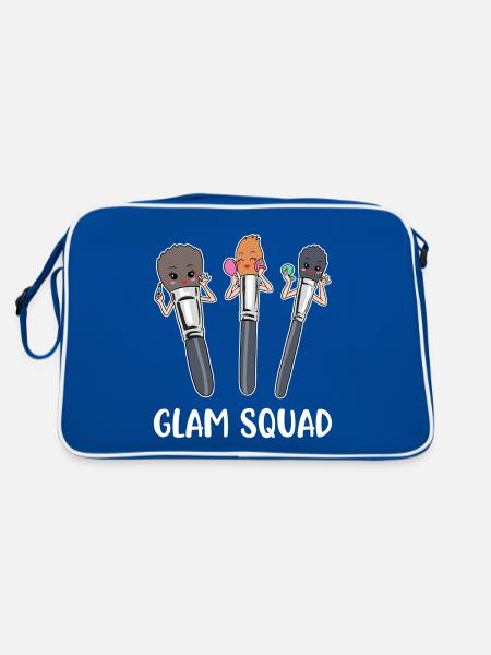 Glam Squad Makeup Artist Gift - Retro Bag - blue/white - Back
